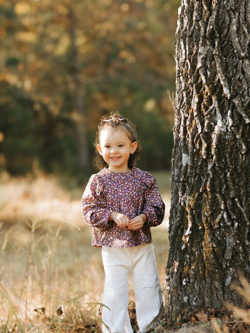 Zara Girls' Purple Floral Long-Sleeve Top & pants
